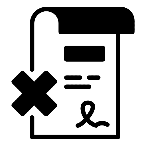 A simple black outline of an contract